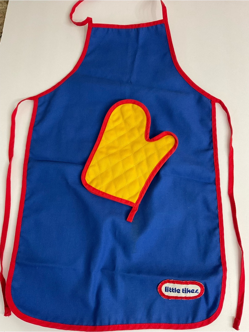 Vintage Little Tikes Kids Apron & Oven Mitt 2 Pc Set